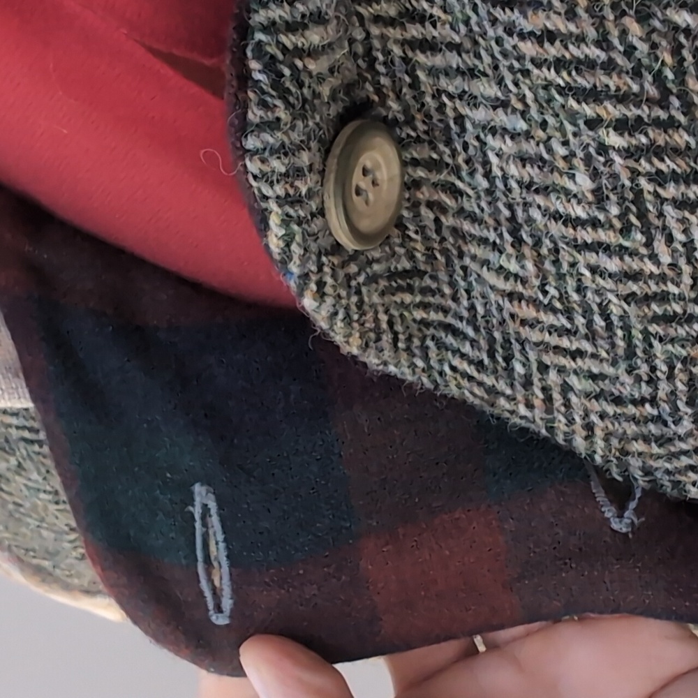 Handmade Patchwork Jacket Tweed Flannel Vintage H… - image 6